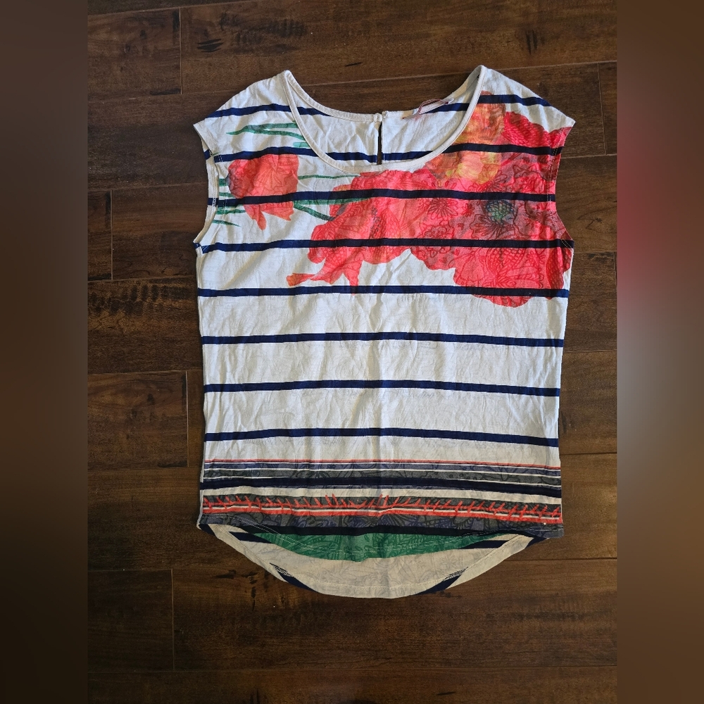 BOGO Desigual Floral Striped Tank